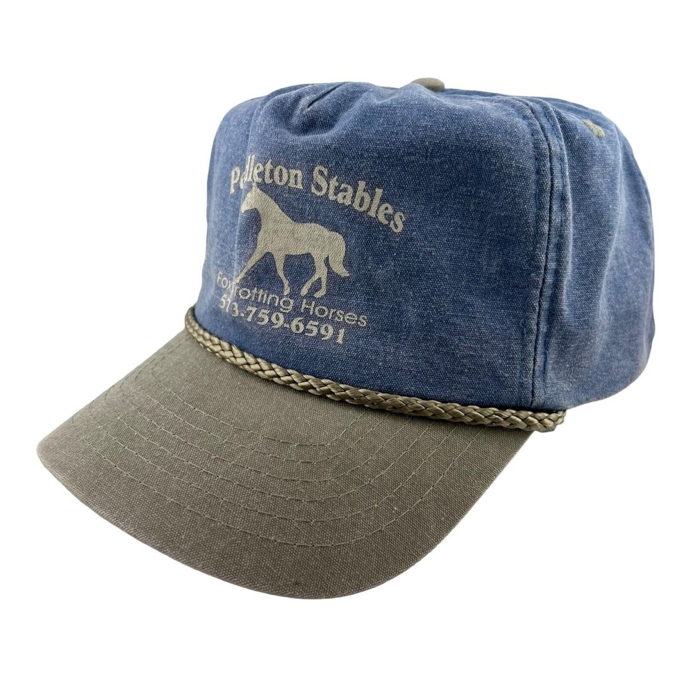 Snapback Cap Blue with Gray Bill Pendleton Stables Fox Trotting Horses
